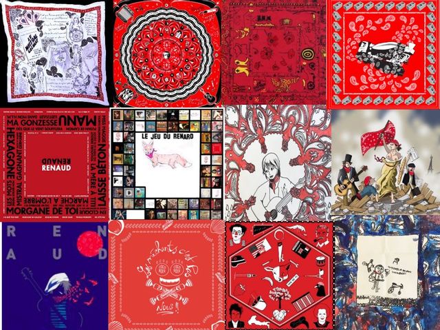 Mosaque dessins Concours Dessine le bandana de Renaud - Laurats